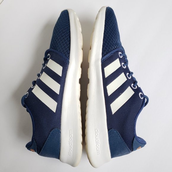 Adidas Neo Cloudfoam QT Racer Running Sneaker Shoes White & Blue Women Size 6.5 - Picture 7 of 15